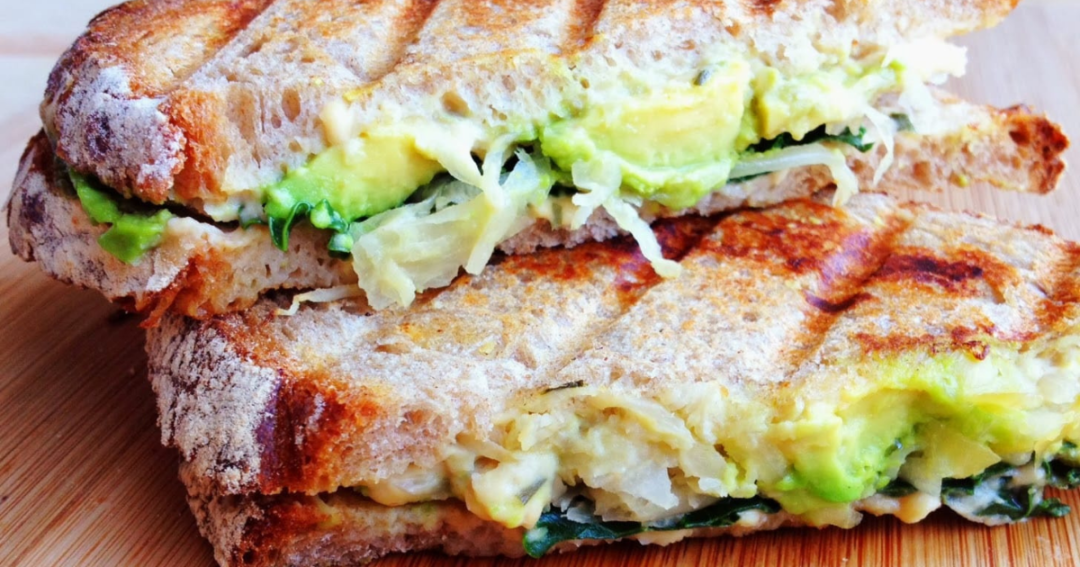 Grilled Avocado-Sauerkraut Sandwich (It’s Amazing)