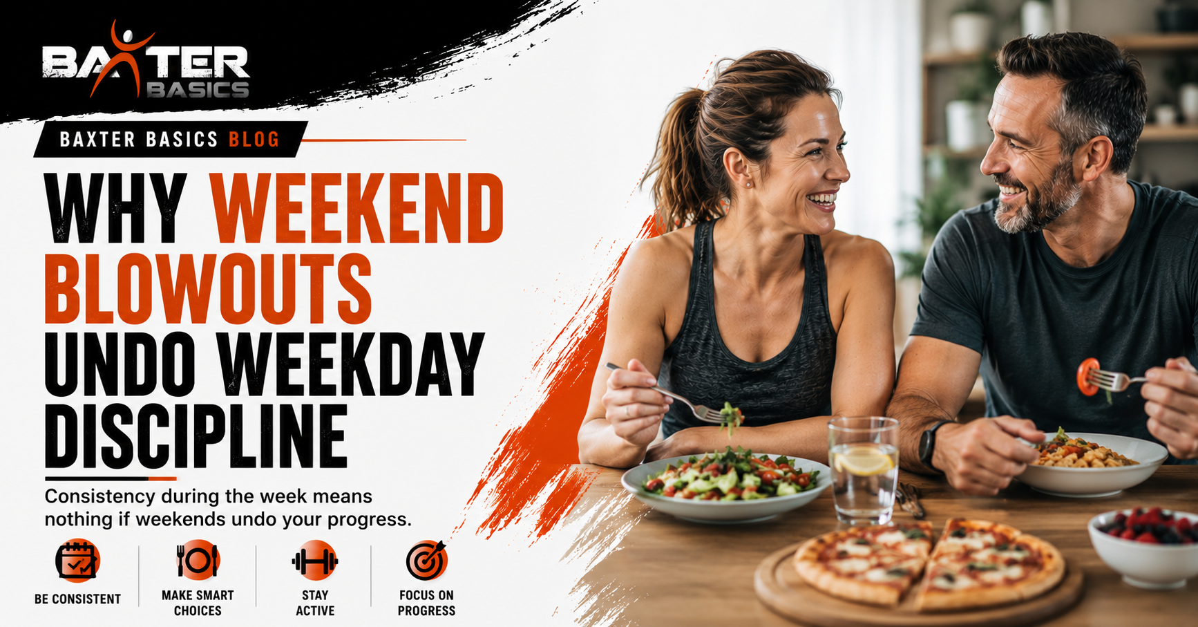 Healthy couple enjoying a balanced weekend lifestyle to support long-term fitness habits.